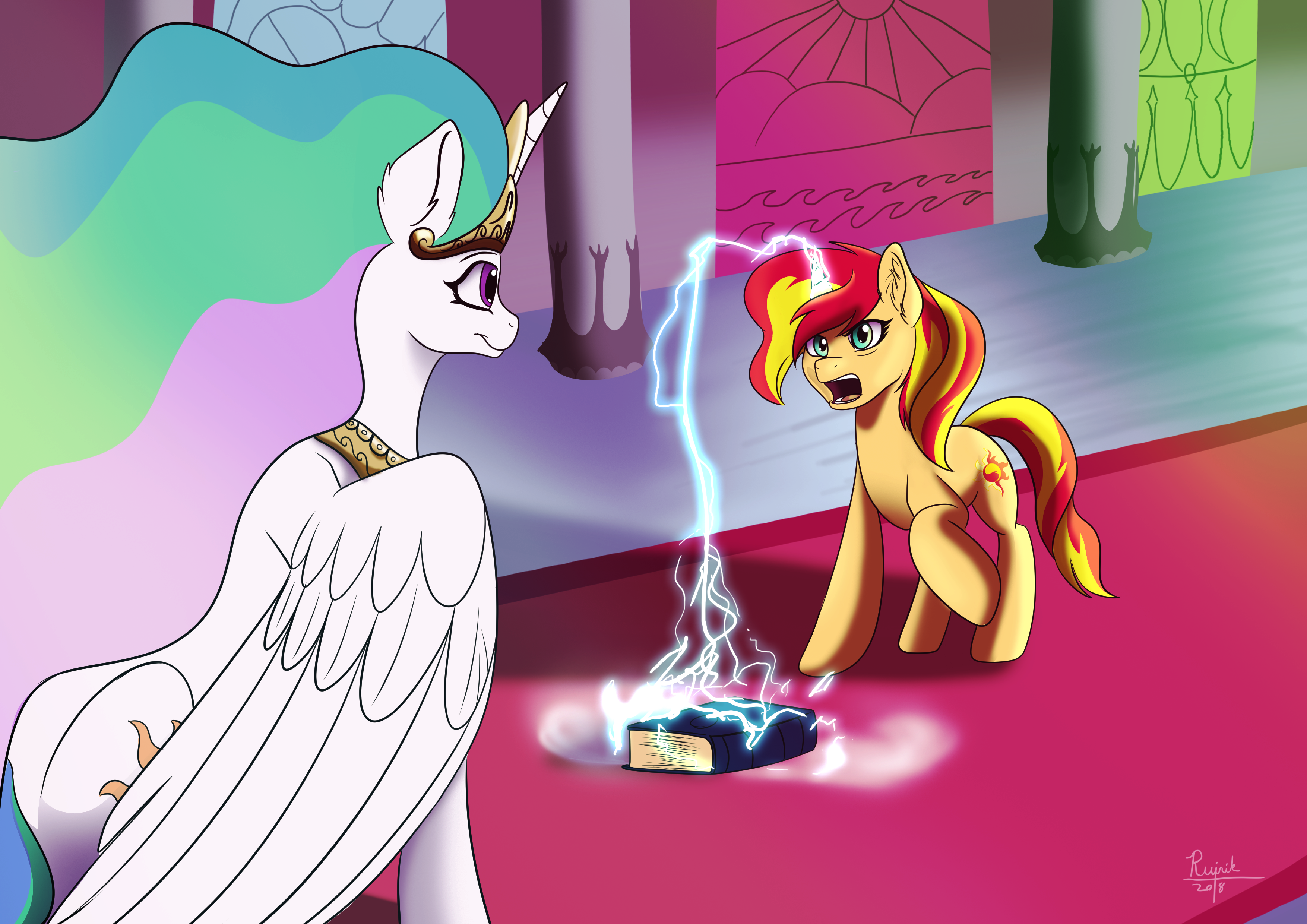 The throne room of Canterlot was a quaint room in both senses of the word: ...